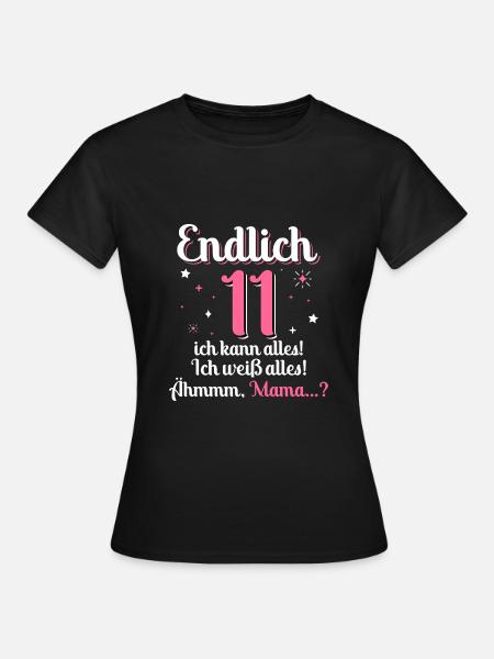 11. Geburtstag Mädchen 11 Jahre - Frauen T-Shirt - Schwarz
