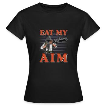 Zocker Gamer Winner Chicken Dinner Battle - Frauen T-Shirt - Schwarz - Vorne - AI Model Female 172 dark (172cm)