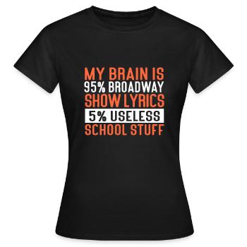 Actrice Drame Broadway Musical Theater - T-shirt Femme - noir - Devant - AI Model Female 172 dark (172cm)