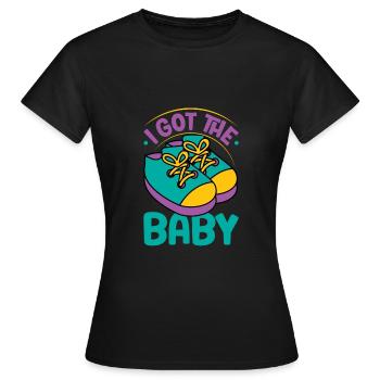 Cadeau Enceinte Femme Enceinte Schwa Enceinte - T-shirt Femme - noir - Devant - AI Model Female 172 dark (172cm)