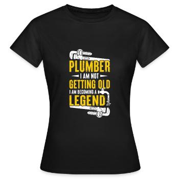 Heating construction Heating installer - Women's T-Shirt - black - Front - AI Model Female 172 dark (172cm)