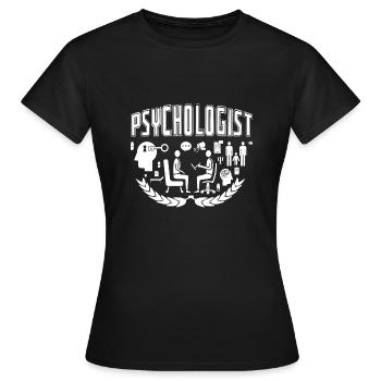 Psychologist Psychologist Job - Women's T-Shirt - black - Front - AI Model Female 172 dark (172cm)