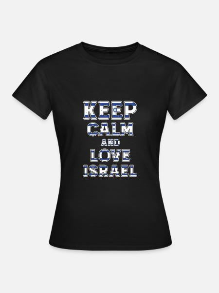 Keep Calm Israel - Dame-T-shirt - sort