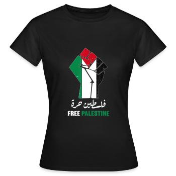 Palestina Faust - Frauen T-Shirt - Schwarz - Vorne - AI Model Female 172 dark (172cm)