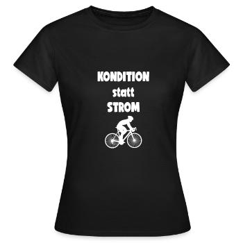 Condition instead of electricity - Women's T-Shirt - black - Front - AI Model Female 172 dark (172cm)