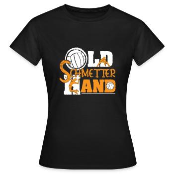 Volleyballer Schmetterball Volleyballspieler - Frauen T-Shirt - Schwarz - Vorne - AI Model Female 172 dark (172cm)