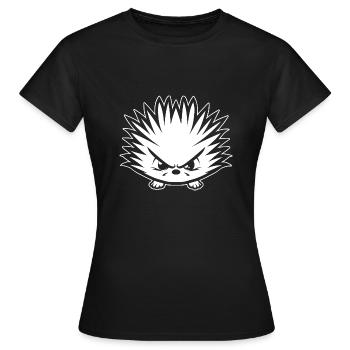 Stachelschwein - Frauen T-Shirt - Schwarz - Vorne - AI Model Female 172 dark (172cm)