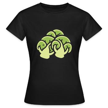 Chou de Bruxelles - T-shirt Femme - noir - Devant - AI Model Female 172 dark (172cm)