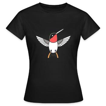 Kolibri - Frauen T-Shirt - Schwarz - Vorne - AI Model Female 172 dark (172cm)