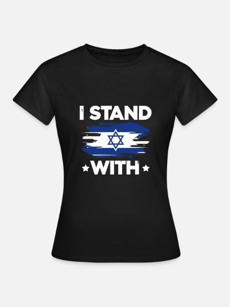 I stand with Israel - Frauen T-Shirt - Schwarz