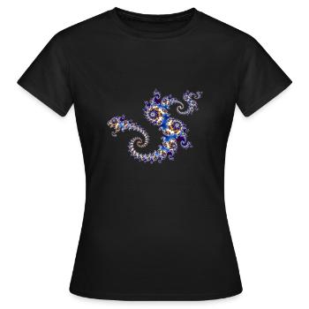 Julia Fraktal - T-shirt Femme - noir - Devant - AI Model Female 172 dark (172cm)