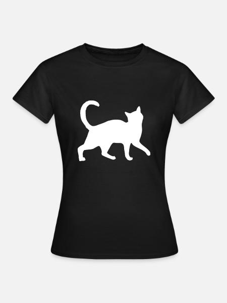 White Cat - Women's T-Shirt - black