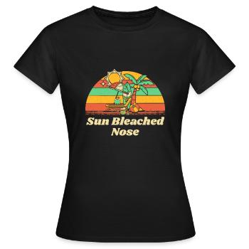 Soleil Nez blanchi Été Bain de soleil Tropical - T-shirt Femme - noir - Devant - AI Model Female 172 dark (172cm)