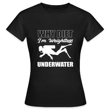 Cadeau de nageur sous-marin en apesanteur - T-shirt Femme - noir - Devant - AI Model Female 172 dark (172cm)