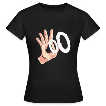 Vaping Hand Nikotinabhängig Geschenk - Frauen T-Shirt - Schwarz - Vorne - AI Model Female 172 dark (172cm)