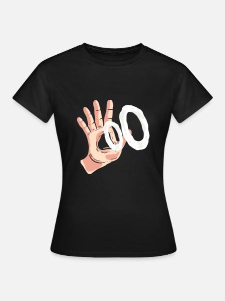 Vaping Hand Nikotinabhängig Geschenk - Frauen T-Shirt - Schwarz