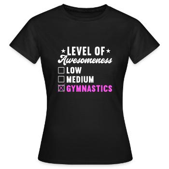 Akrobat Turner Gymnastik Turnen Tumbling - Frauen T-Shirt - Schwarz - Vorne - AI Model Female 172 dark (172cm)