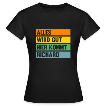 Richard - Frauen T-Shirt - Schwarz - Vorne - AI Model Female 172 dark (172cm)