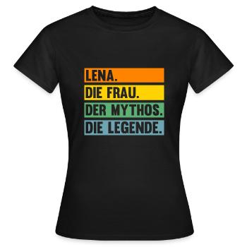 Lena - Frauen T-Shirt - Schwarz - Vorne - AI Model Female 172 dark (172cm)