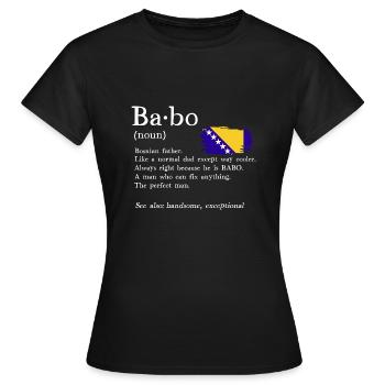 Bosnien und Herzegowina Flagge Bosnien - Frauen T-Shirt - Schwarz - Vorne - AI Model Female 172 dark (172cm)
