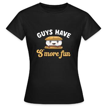 S'more Campfire Marshmallow Camping - T-shirt Femme - noir - Devant - AI Model Female 172 dark (172cm)