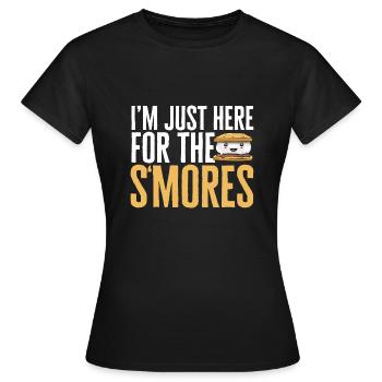 S'more Campfire Marshmallow Camping - T-shirt Femme - noir - Devant - AI Model Female 172 dark (172cm)