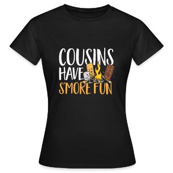 S'more Campfire Marshmallow Camping - T-shirt Femme - noir - Devant - AI Model Female 172 dark (172cm)