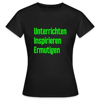 Enseigner, inspirer, encourager - T-shirt Femme - noir - Devant - AI Model Female 172 dark (172cm)