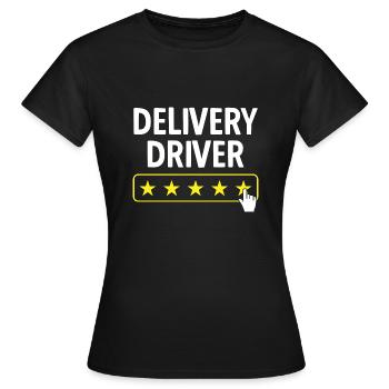 Lieferant Paket Lieferung - Frauen T-Shirt - Schwarz - Vorne - AI Model Female 172 dark (172cm)
