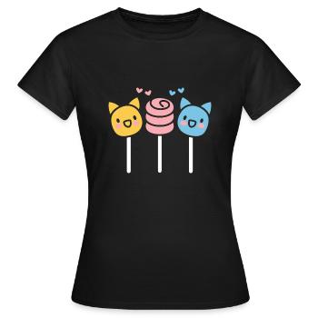 bonbon - T-shirt Femme - noir - Devant - AI Model Female 172 dark (172cm)