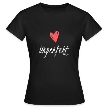 #unperfekt Unperfekt - Frauen T-Shirt - Schwarz - Vorne - AI Model Female 172 dark (172cm)