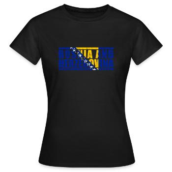 Bosnien und Herzegowina - Frauen T-Shirt - Schwarz - Vorne - AI Model Female 172 dark (172cm)