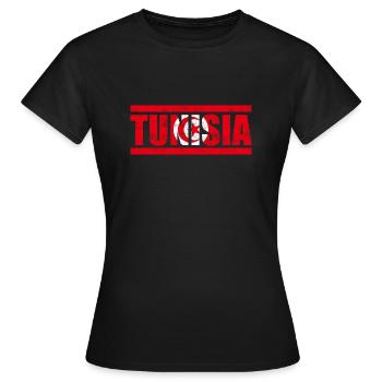 Tunesien - Frauen T-Shirt - Schwarz - Vorne - AI Model Female 172 dark (172cm)