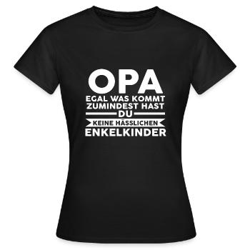 Großvater Enkelkinder Opa - Frauen T-Shirt - Schwarz - Vorne - AI Model Female 172 dark (172cm)