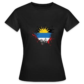 Antigua and Barbuda flag - Women's T-Shirt - black - Front - AI Model Female 172 dark (172cm)