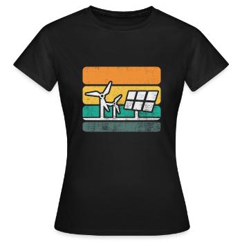 Panneau solaire Énergie solaire Énergie solaire - T-shirt Femme - noir - Devant - AI Model Female 172 dark (172cm)