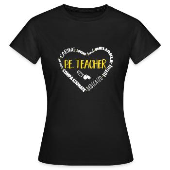 Professeur d’éducation physique Professeur d’éducation physique - T-shirt Femme - noir - Devant - AI Model Female 172 dark (172cm)