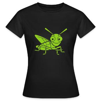 Sauterelle - T-shirt Femme - noir - Devant - AI Model Female 172 dark (172cm)