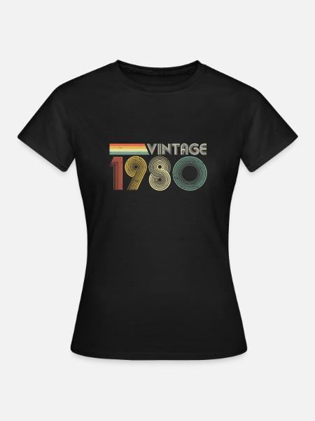 Millésime 1980, 43ème anniversaire - T-shirt Femme - noir