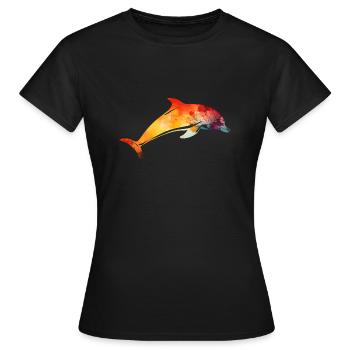 Delphine - Frauen T-Shirt - Schwarz - Vorne - AI Model Female 172 dark (172cm)