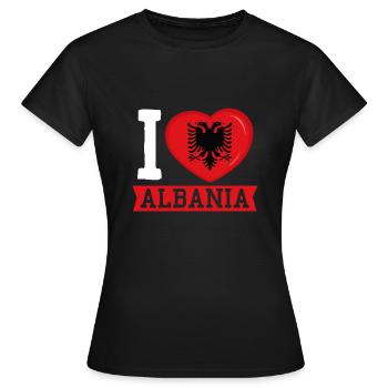 Drapeau albanais Aigle albanais Shqiponja - T-shirt Femme - noir - Devant - AI Model Female 172 dark (172cm)