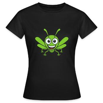Sauterelle - T-shirt Femme - noir - Devant - AI Model Female 172 dark (172cm)