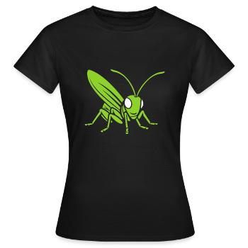 Sauterelle - T-shirt Femme - noir - Devant - AI Model Female 172 dark (172cm)