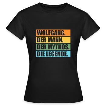 Wolfgang - Frauen T-Shirt - Schwarz - Vorne - AI Model Female 172 dark (172cm)