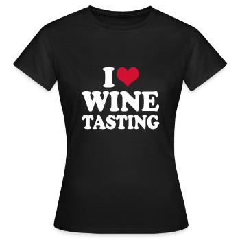 Buveur de vin Vin J’aime la dégustation de vin - T-shirt Femme - noir - Devant - AI Model Female 172 dark (172cm)