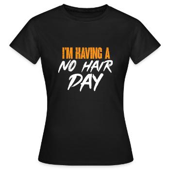 Bald Head Baldness Beard Bald Head - Women's T-Shirt - black - Front - AI Model Female 172 dark (172cm)