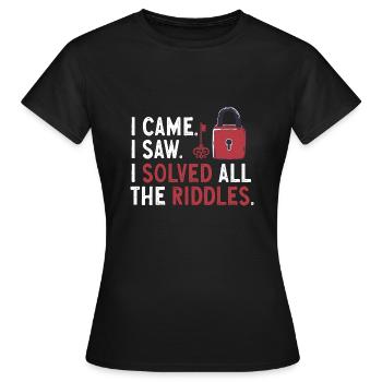 Salle d’évasion - T-shirt Femme - noir - Devant - AI Model Female 172 dark (172cm)