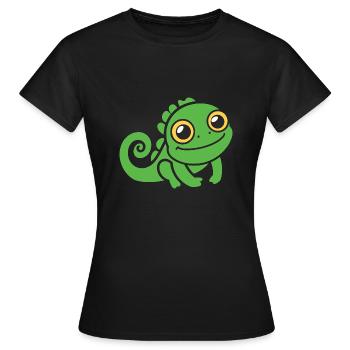 caméléon - T-shirt Femme - noir - Devant - AI Model Female 172 dark (172cm)