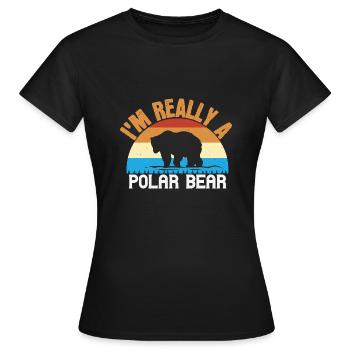 Grizzly Baer Braunbaer Natur Wald Geschenk 39 - Frauen T-Shirt - Schwarz - Vorne - AI Model Female 172 dark (172cm)