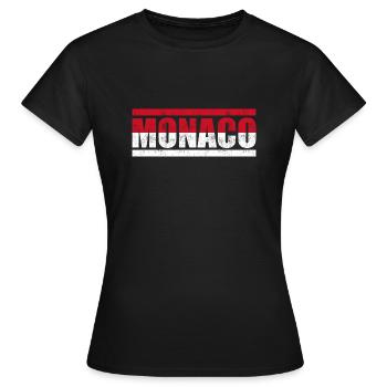 Monaco - Frauen T-Shirt - Schwarz - Vorne - AI Model Female 172 dark (172cm)